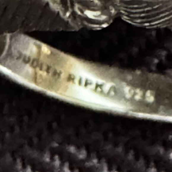 Judith Ripka Sterling Silver Diamonique 3 Stone Set Ring Womens size 6 - Picture 5 of 8